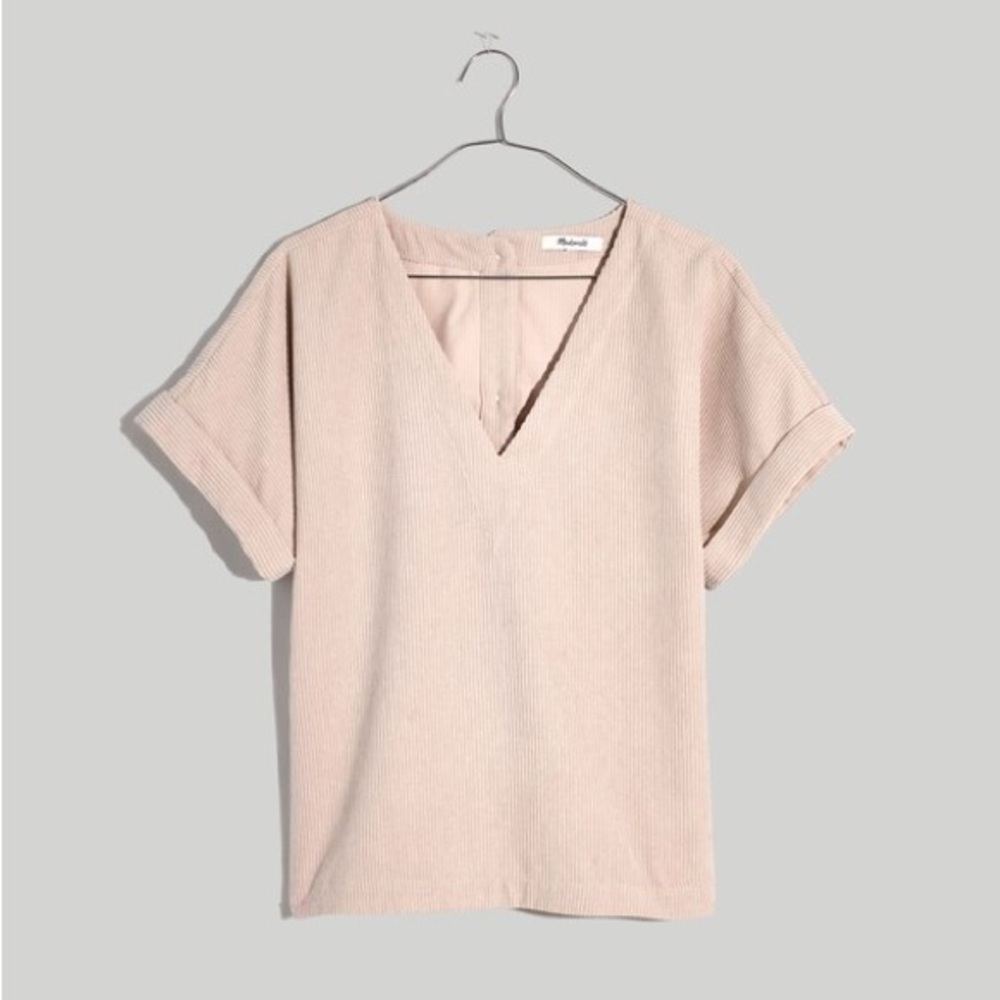 NWT Madewell Corduroy V-Neck Top